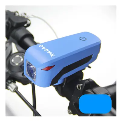 (Blue) Bicycle Headlight Electronic Bell Siren Alert Trumpet USB Charge 140DB