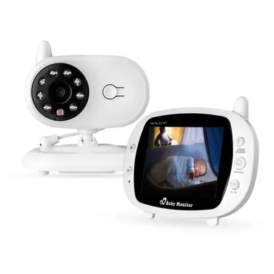 (US Plug) 3.5 inch Baby Monitor 2.4GHz Video LCD Digital Camera Night Vision Temperature Monitor