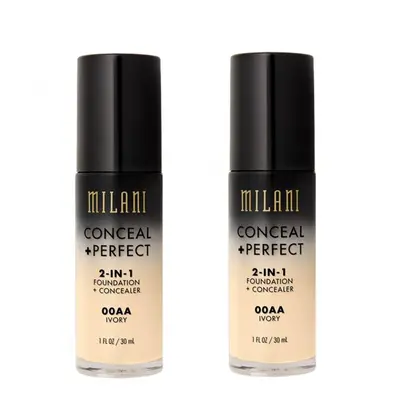 Milani Conceal And Perfect In Foundation + Concealer Ivory 30ml x2