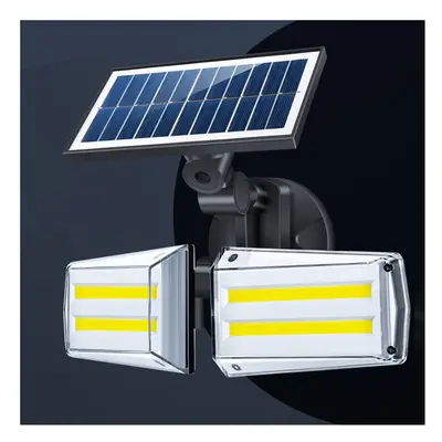 (42LED) 42LED/80COB Solar Wall Lamp Microwave Human Induction Double Rotate Head Waterproof Sola