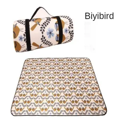 (Biyibird, 150x150cm) Folding Camping Mat Outdoor Beach Picnic Nation Style Printed Thicken Slee