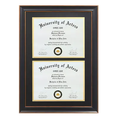 CORE ART Double Diploma Frames 14x20 Fits Two 85x11 Inch Certificates Documents and College Degr