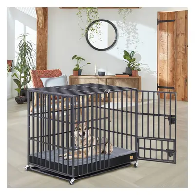 (2XL(120x75cm) for 48inch cage) Grey Pet Bed with Removable Cover for Dog Crate