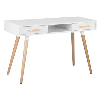 Home Office Desk with Storage White FRISCO