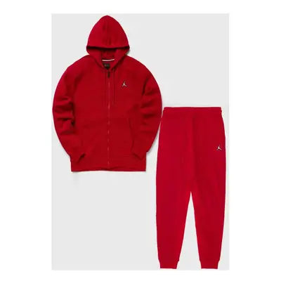 (Medium) Nike Air Jordan Fleece Logo Tracksuit Set Red