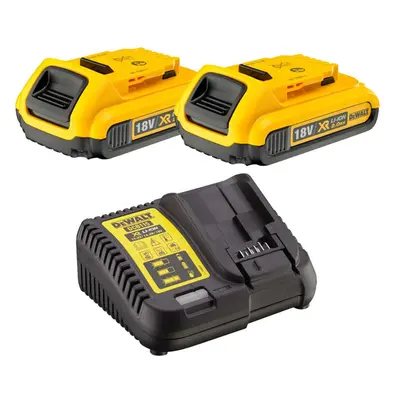 Dewalt DCB183 XR 18v Lithium Ion Battery Twin Pack 2.0Ah + DCB115 Charger