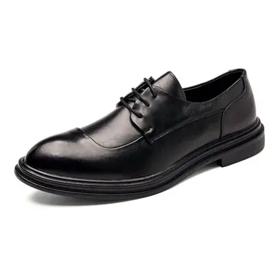 (black, 37) European Style Men&apos;s Formal Shoes Leather Breathable Pointed Shoes Men&apos;s O