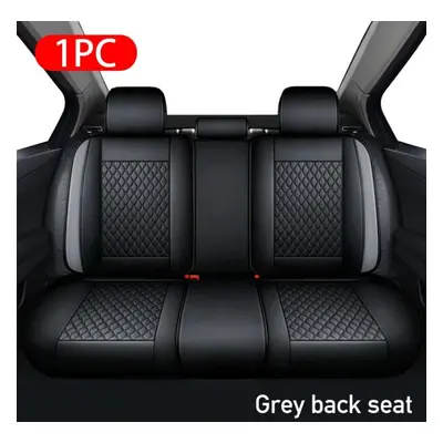 (grey, 1pc rear front) Seametal All-inclusive Car Seat Covers Luxury Leather Car Seat Cover Cush