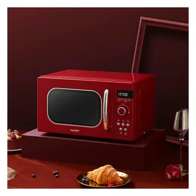 800W 20L Retro Microwave Oven with LED Display