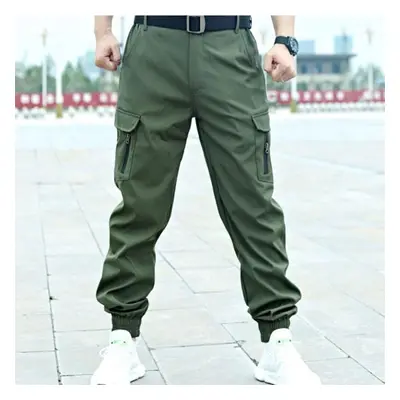 (army green, XXXL) Autumn Tactical Overalls Men&apos;s Stretch Leggings Breathable Outdoor Overa