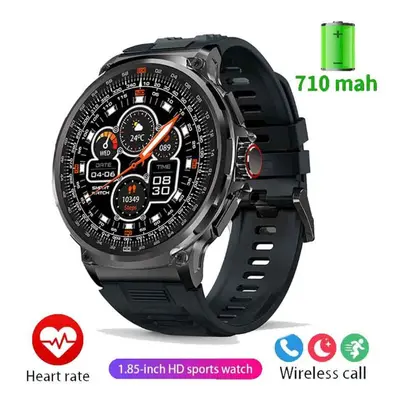 (black, Silicone band) Gps Track Smart Watch Men 1.85-inch Ultra Hd Amoled Screen Mah Battery Bl