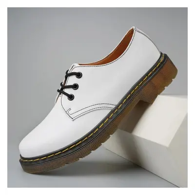 (white, 37) Fashion Large Couple&apos;s Cowhide Casual Leather Shoes Trendy Shoes