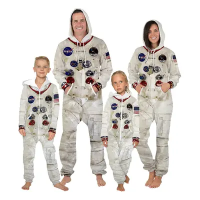 (Adults XL) Spacewear digital print men's and women's fleece bodysuit jumpers