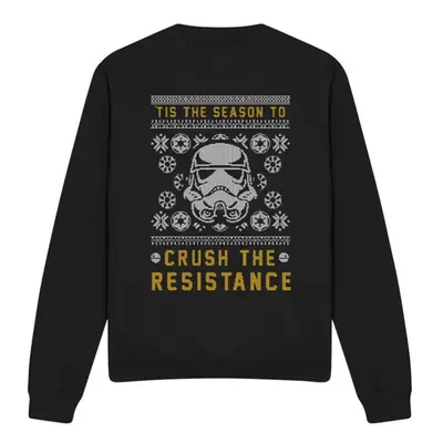 (XL, Black) Star Wars Unisex Adult Crush The Resistance This Christmas Sweatshirt