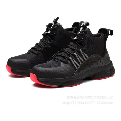 (black, 41) Male Work Boots Safety Shoes Men Steel Toe Shoes Puncture-proof Work Sneakers Male S