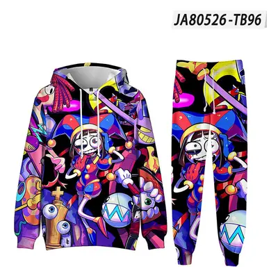 (The Amazing Digital Circus Digital Circus Hooded Sweatshirt And Leggings Set) The Amazing Digit