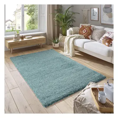 (120cm x 170cm (4ft x 5ft 8")) Soft Thick Luxury Modern Shaggy Rug Duck Egg