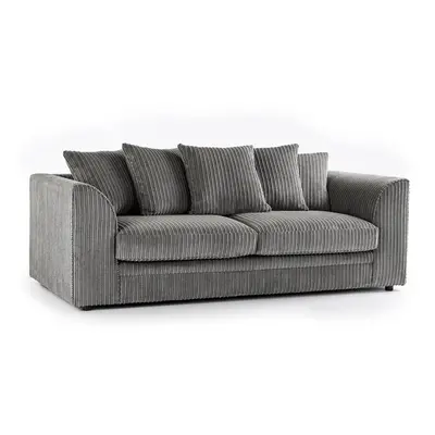 (Grey, Seater) Luxor Jumbo Cord Seater Corner Sofa