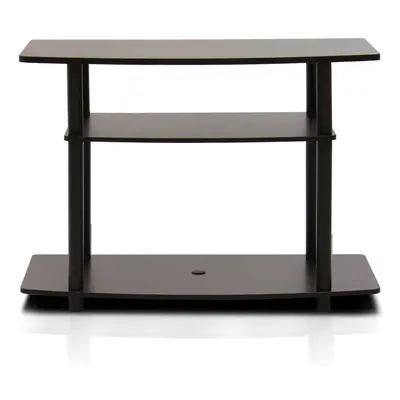 Furinno Toolless TV Stands, Wood, Dark Brown/Black, one size