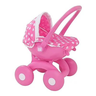 My First 4-IN-1 Pram | Pink Childrens Dolly Pram | Childrens Baby Doll Pushchair Buggy Stroller,