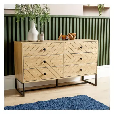 Home Source Aztec Drawer Chest Bedroom Storage Unit