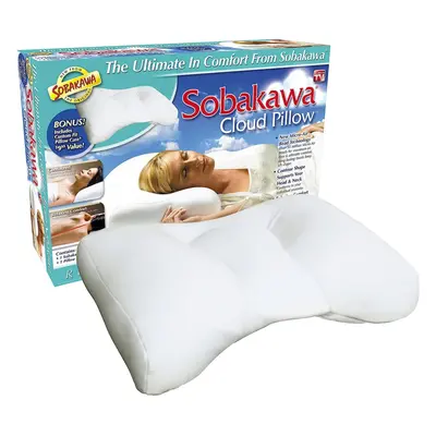 Sobakawa Cloud Pillow with Microbead Fill- Microbead Pillow- Contoured-shaped Pillow for Neck an