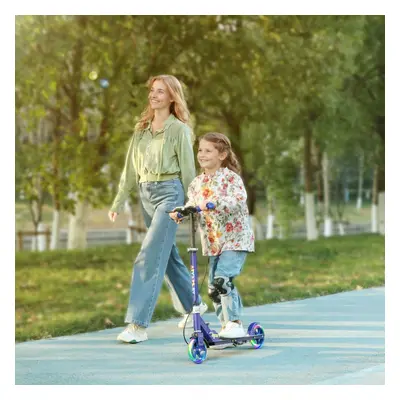 AIYAPLAY Scooter for Kids, Folding Kick Scooter w/ Adjustable Handle, Blue