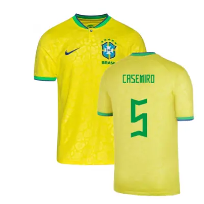 (MB) Brazil Little Boys Home Shirt (Casemiro 5)