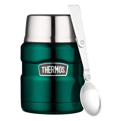 Thermos King Vacuum Insulated Food Flask 470ml Racing Green Travel Cup