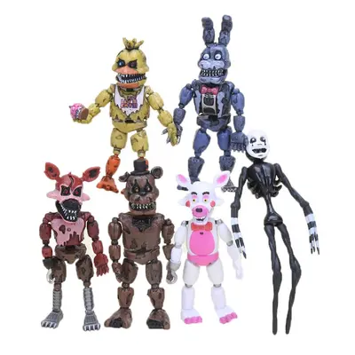 6pcs five nights fnaf action figures bonnie foxy toys doll