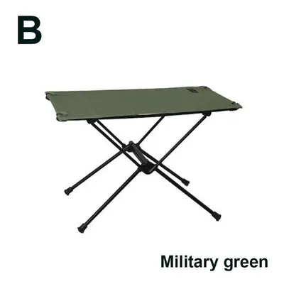 (Green) Portable Folding Camp Table Outdoor Camping Aluminum Alloy Picnic Table Tactical Table C