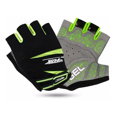 (Green, L) Cycling Half Finger Gloves Ultra-breathable Anti-slip Shock-Absorbing Bike Gloves for