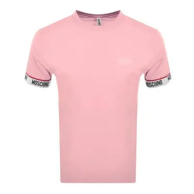 (227 Pink, L) Moschino Tape Pop Up Logo T-Shirt