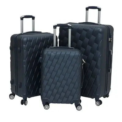 (CMY NAVY) 3PC Set Lightweight Travel Suitcase Large Hard Abs