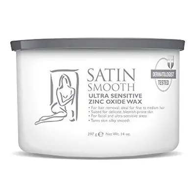 Satin Smooth Ultra Sensitive Zinc Oxide Wax, For Hair Removal, Ideal f