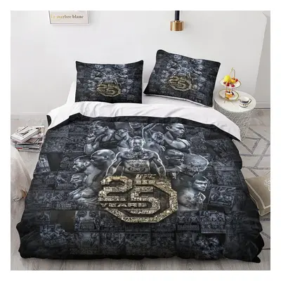 (Single135x200cm, One size) GENBAK 3D Printed Fighter UFC Duvet Cover with Pillowcases MMA Beddi