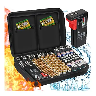 Battery Storage Organiser, ENSOBO Battery Storage Box Hard Case Holds various types of Batteries