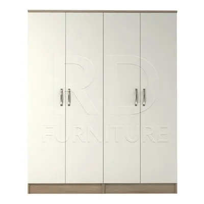 Ready assembled Classic Door Wardrobe Oak And White