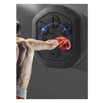 (Black) New Boxing Training Music Electronic Boxing Wall Target Smart Wall Mounted Combat