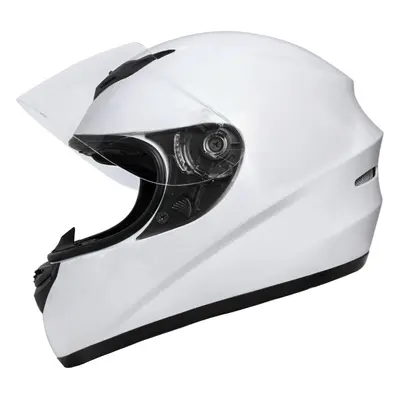 (White, XL) ZORAX Motorcycle Full Face Helmet Scooter Crash Motorbike Helmets