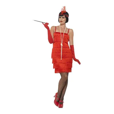 (XL, Red) Smiffys Womens/Ladies Flapper Costume Set