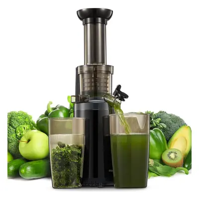 (Black) Cold Press juicer Machine Compact Size, Juice Extractor, Nutrient and Vitamin Dense, BPA