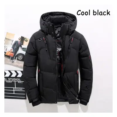 (cool black, 4XL) -30 Winter Men Duck Thick Down Jacket Men Snow Parkas Coat Male Warm Winter Do