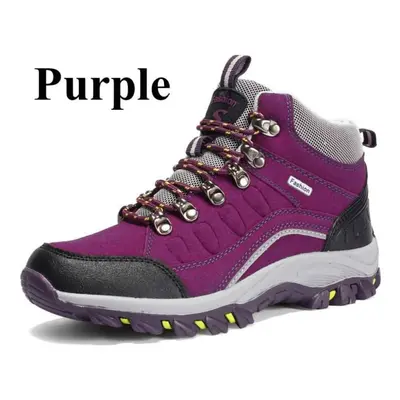 (purple, 41) Fashion Hiking Shoes Men Women New Breathable Waterproof Sport Shoes Outdoor