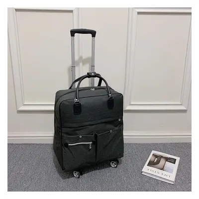 (black, M) Short Distance Travel Bag Large Capacity Luggage Bag Boarding Light Business Trip Lug