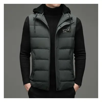 (5XL, as the picture) Autumn And Winter New Men&apos;s Down Vest Outerwear Jacket Top Coat Warm 