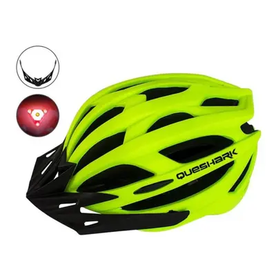 (green) Queshark Led Cycling Helmet Tail Light Mtb Road Bike Electric Bicycle Helmet Motorcycle 