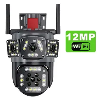 (only Camera) New Eu 12mp Ptz Wifi 6k Dual Lens Camera Wireless Three Screens Protection Motion 