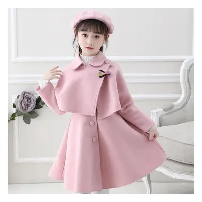 (pink, 120cm) Autumn And Winter Girls&apos; Suit Korean Style Medium And Big Children&apos;s Woo