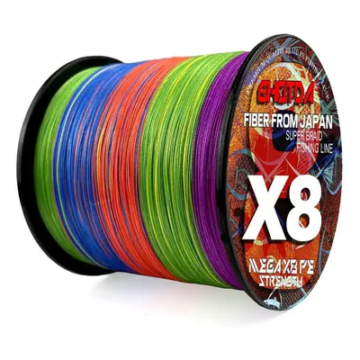 (multicolor, 78lb) Carp Fishing Line 1000m Strands Braided 8x Multifilament Pe Saltwater Fishing